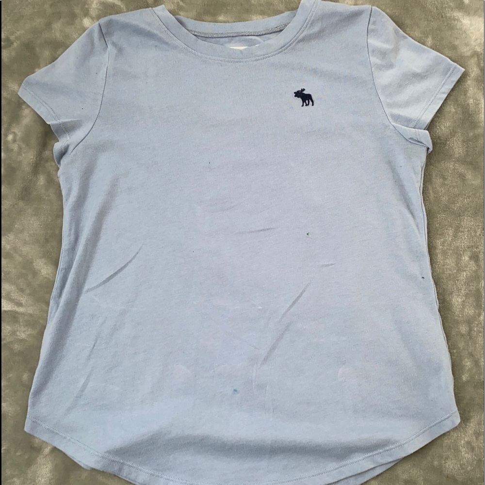 Abercrombie & fitch blue curvy bottom t-shirt